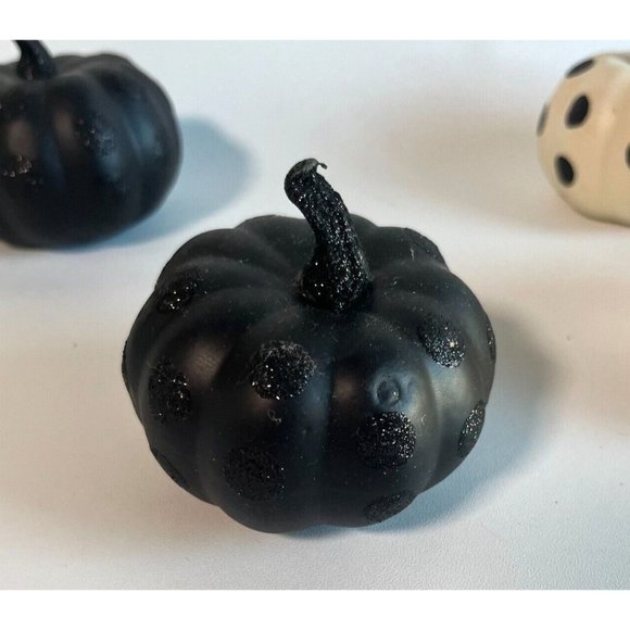 8 Halloween Thanksgiving Glitter PolkaDot Mini Foam Pumpkin Tabletop Target 2016 - Picture 2 of 8